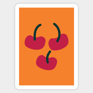 Cherry Fruit Illustration Sticker